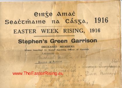 Comrades Association Easter Rising 1916