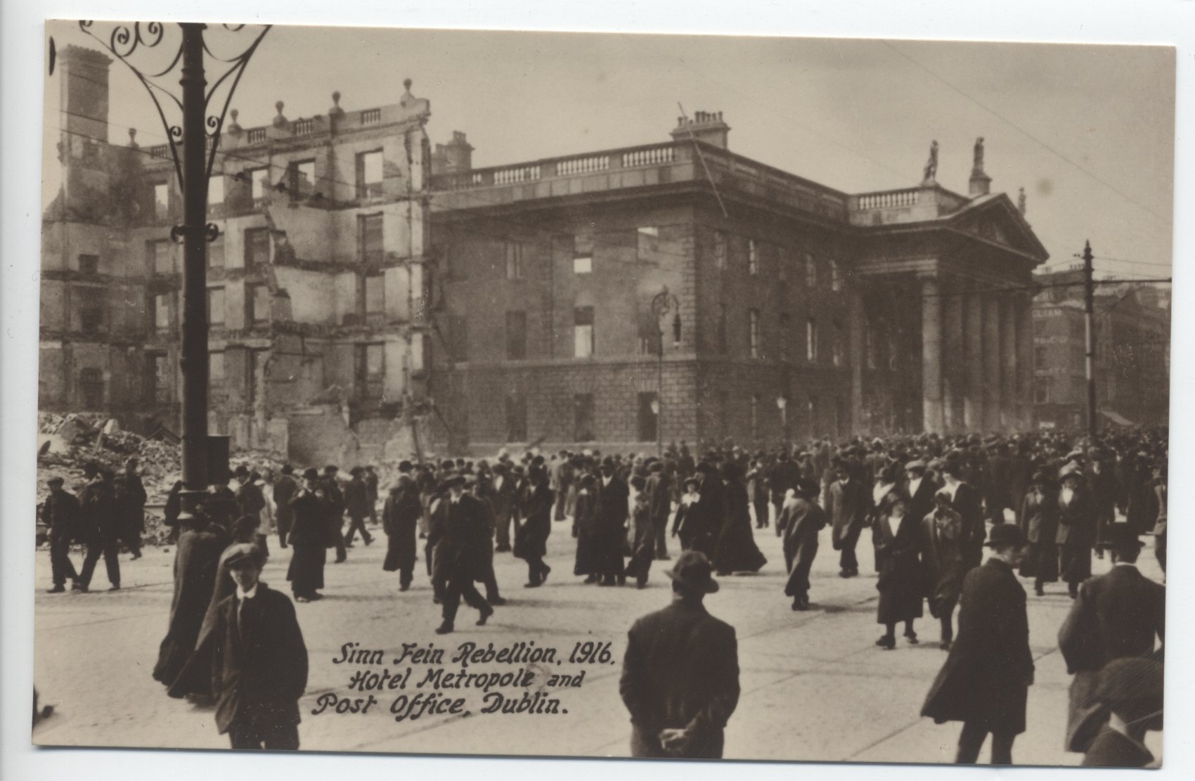 Sinn Fein Rebellion 1916. Hotel Metropole and Post Office Dublin