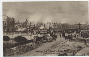 The Quays from O' Connell Street Dublin after the rebellion