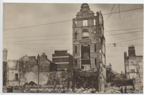 Sinn Fein Rebellion 1916, Wrecked shops in Sackville Street Dublin
