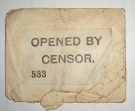 Letter opened by Censor