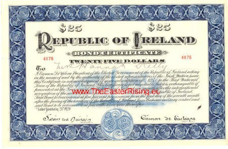 Twenty Five  Dollar Republic Of Ireland Bond