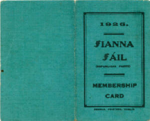 Fianna Fail Membership Card