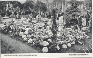 Funeral of the late General Collins. The wreath covered Grave